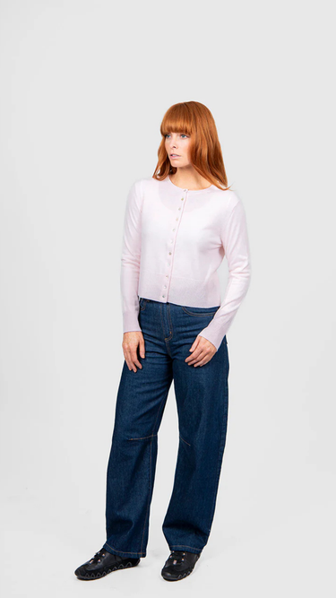 Bridge & Lord : Marnie Cropped Cardigan - Pale Pink