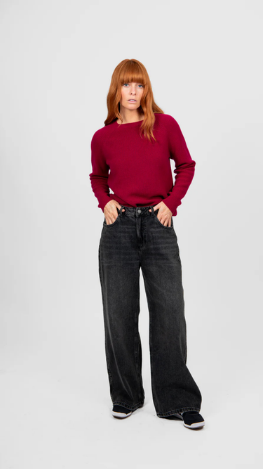 Bridge & Lord : Raglan Pullover - Cassis