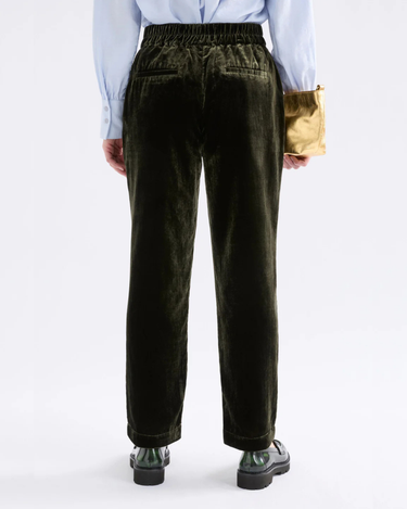 Elk The Label : Suuri Velvet Pant - Deep Olive