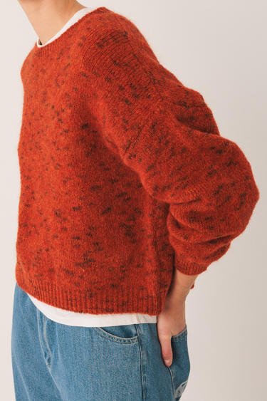 Indi & Cold: Mohair Crop Sweater - Terracotta