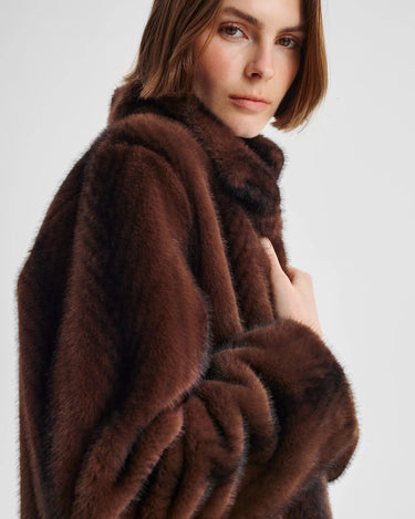 Morrison : Stevie Fur Coat - Espresso