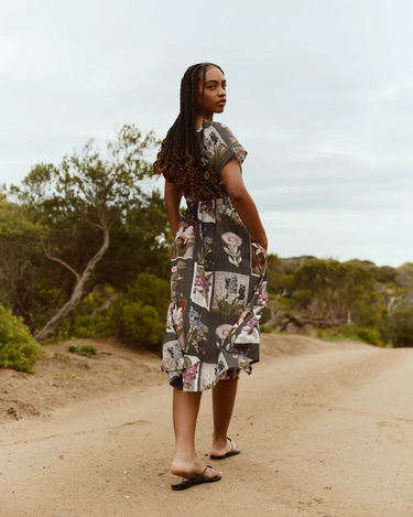 Nancybird : Daphna Dress - Charcoal Archive Floral