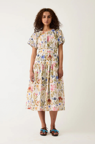 Nancybird: Lola Dress - Warm collage