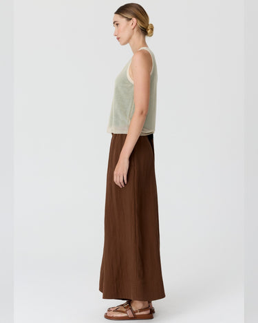 POL : Kaspar Layered Tank - Green/Butter