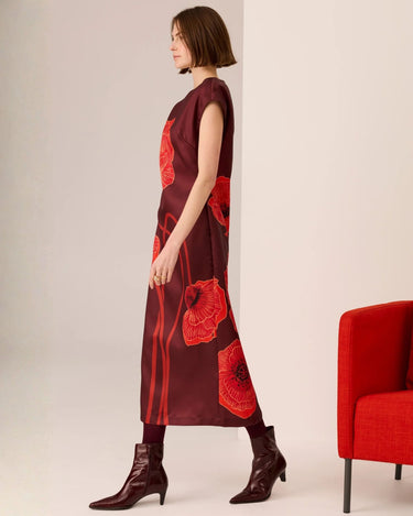 POL : Poppy Straight Dress- Poppy Print