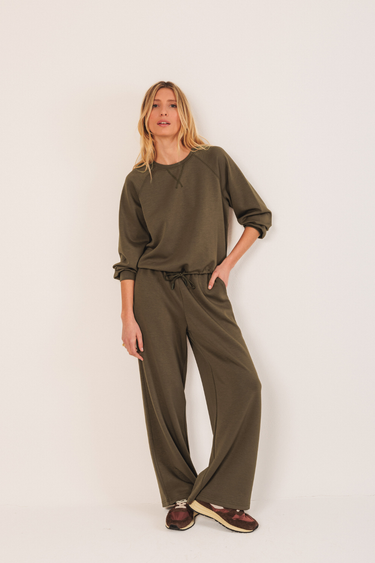 Indi & Cold: Wide Leg Pants - Mink