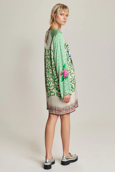 ME369: Alani Boat Neck Mini Dress - Shipibo