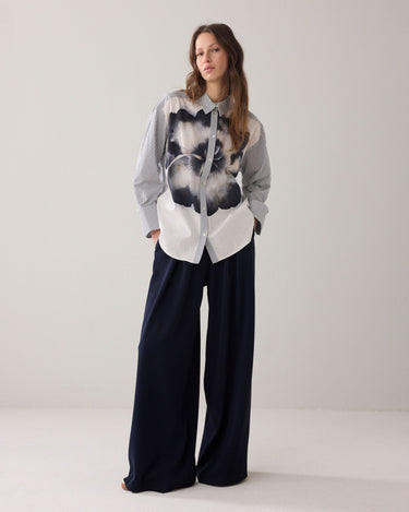 Summum : Big Flower Cotton Blouse