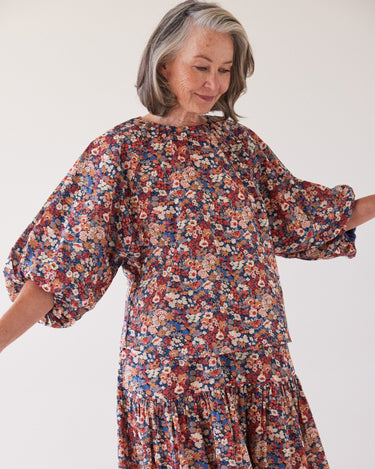 Eva's Sunday : Antonette Puff Sleeve Top - Thorpe Liberty