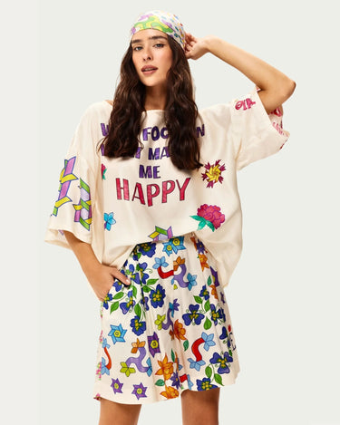 ME369 : Dina Pleated Shorts - Markers