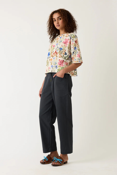 Nancybird: Tasmin Boxy Tee - Watercolour collage