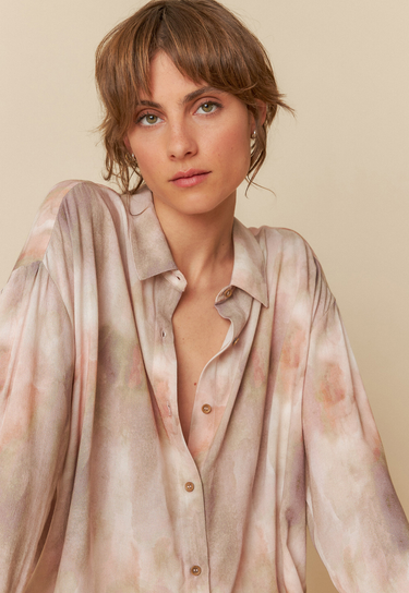 Indi & Cold : Oversize BoyFriend Shirt - Malva