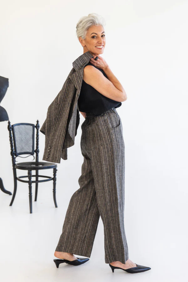 Eva's Sunday : Bowie Pant - Raven Stripe