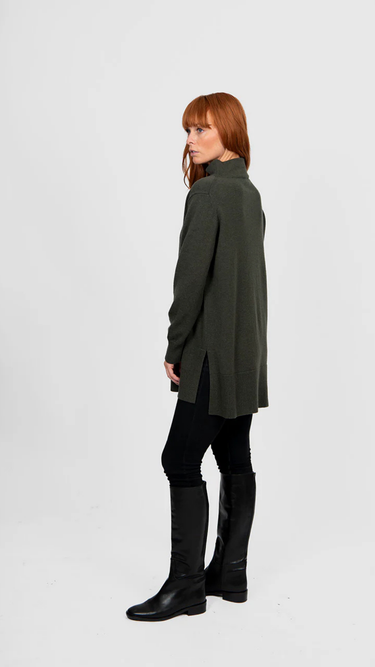 Bridge & Lord : Funnel Neck Tunic - Olive
