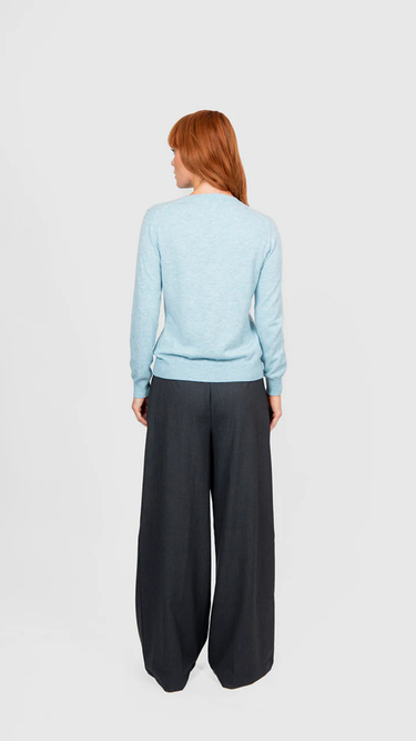 Bridge & Lord : Chloe Crew Neck Pullover - Aquamarine
