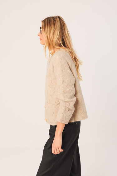 Indi & Cold: Crochet Jacket - Ecru