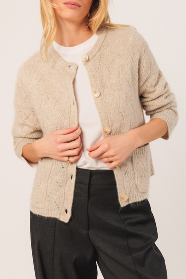 Indi & Cold: Crochet Jacket - Ecru