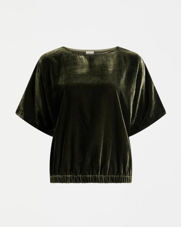 Elk The Label : Suuri Gathered Top - Deep Olive