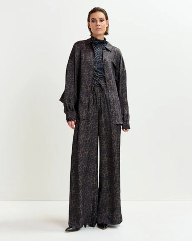 Essentiel Antwerp : Ilorin Oversized Ruffle Shirt - Leopard