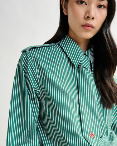 Essentiel Antwerp : Igold Shirt With Tie – Green