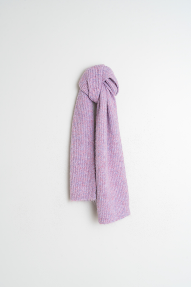 Indi & Cold: Colourful Knitted Scarf - Mauve