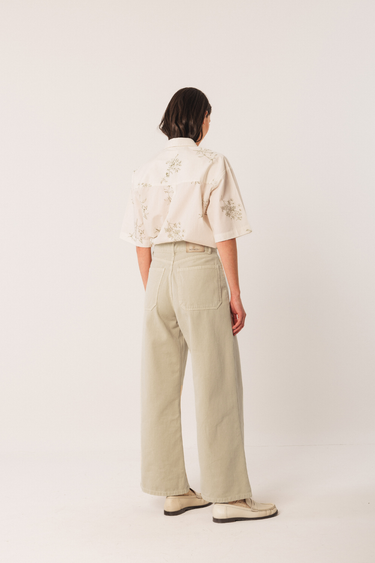 Indi & Cold:  Wide Leg Pants - Cream