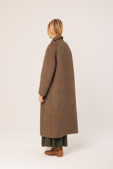 Indi & Cold:  Wool Coat - Check