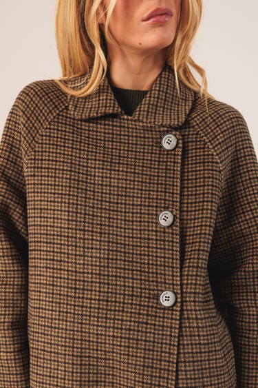 Indi & Cold:  Wool Coat - Check
