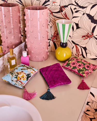 Kip & Co : Velvet Cosmetics Purse - Wild Grape