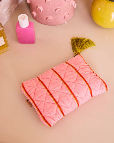 Kip & Co : Velvet Cosmetics Purse - Wategos Soiree Stripe