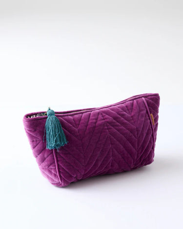 Kip & Co : Velvet Toiletry Bag - Wild Grape