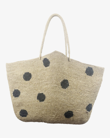 Made In Mada: Gemma XXL Dots Bag - Natural