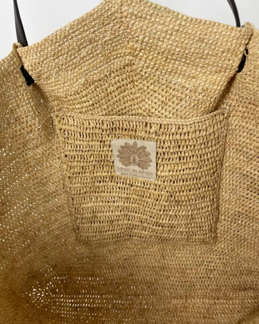 Made In Mada: Gemma XXL Dots Bag - Natural
