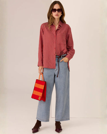 POL : Marlon Stripe Shirt - Red Stripe