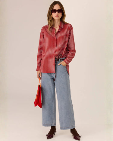 POL : Marlon Stripe Shirt - Red Stripe