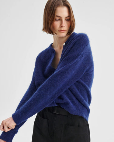 Morrison : Albi Knit Cardigan - Cobalt