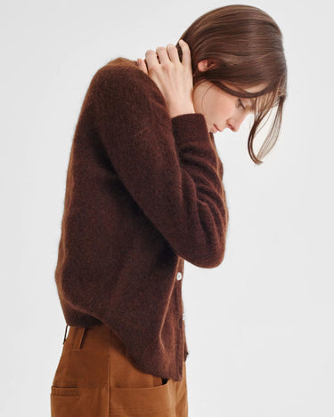 Morrison : Albi Knit Cardigan - Chocolate
