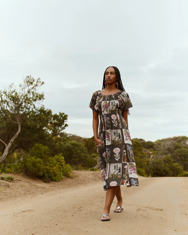 Nancybird :  Daphna Dress - Charcoal Archive Floral