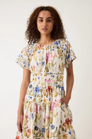 Nancybird: Lola Dress - Warm collage