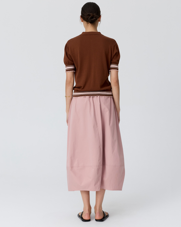 POL : Dahlia Knit Polo - Toffee/Pink