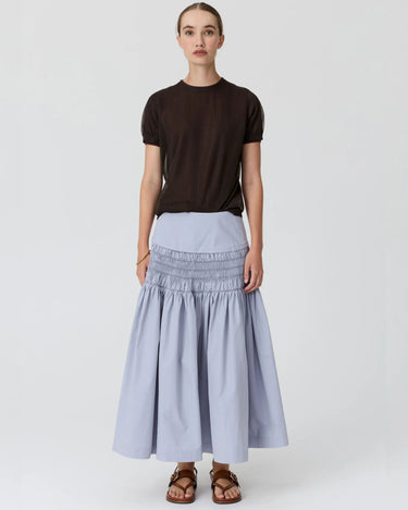 POL : Kaspar Layered Tee- Choc/Choc