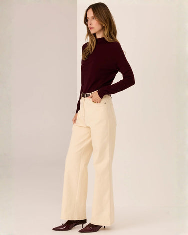 POL : Lana Wide Leg Jean - Ivory