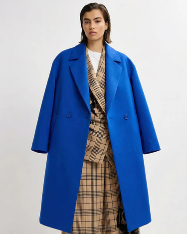 Essentiel Antwerp : Junta oversized Coat - Cobalt Blue