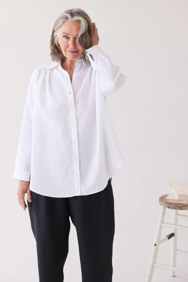 Eva's Sunday : Rebecca Shirt - White