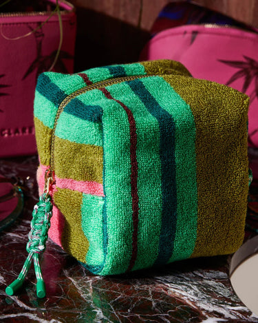 Sage x Clare : Nicolette Terry Pouch - Juniper - Large