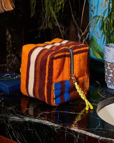 Sage x Clare : Nicolette Terry Pouch - Russet - Small