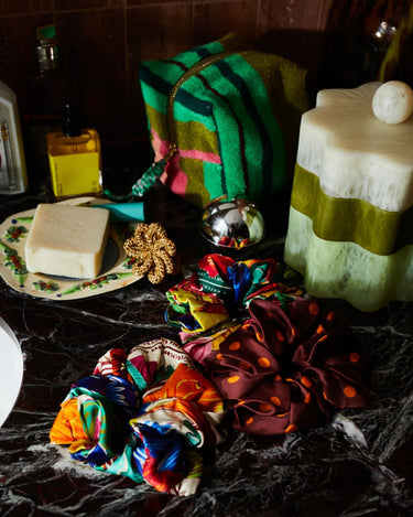 Sage x Clare : Ines Silk Scrunchie Set