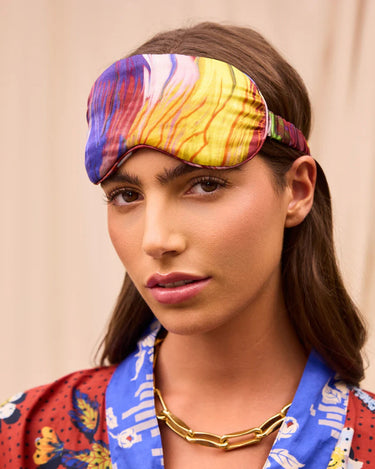 Sage x Clare : Zoi Silk Eye Mask - Ultramarine