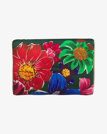 Sage x Clare : Ines Silk Pouch - Verdant