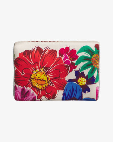 Sage x Clare : Ines Silk Pouch - Porcelain